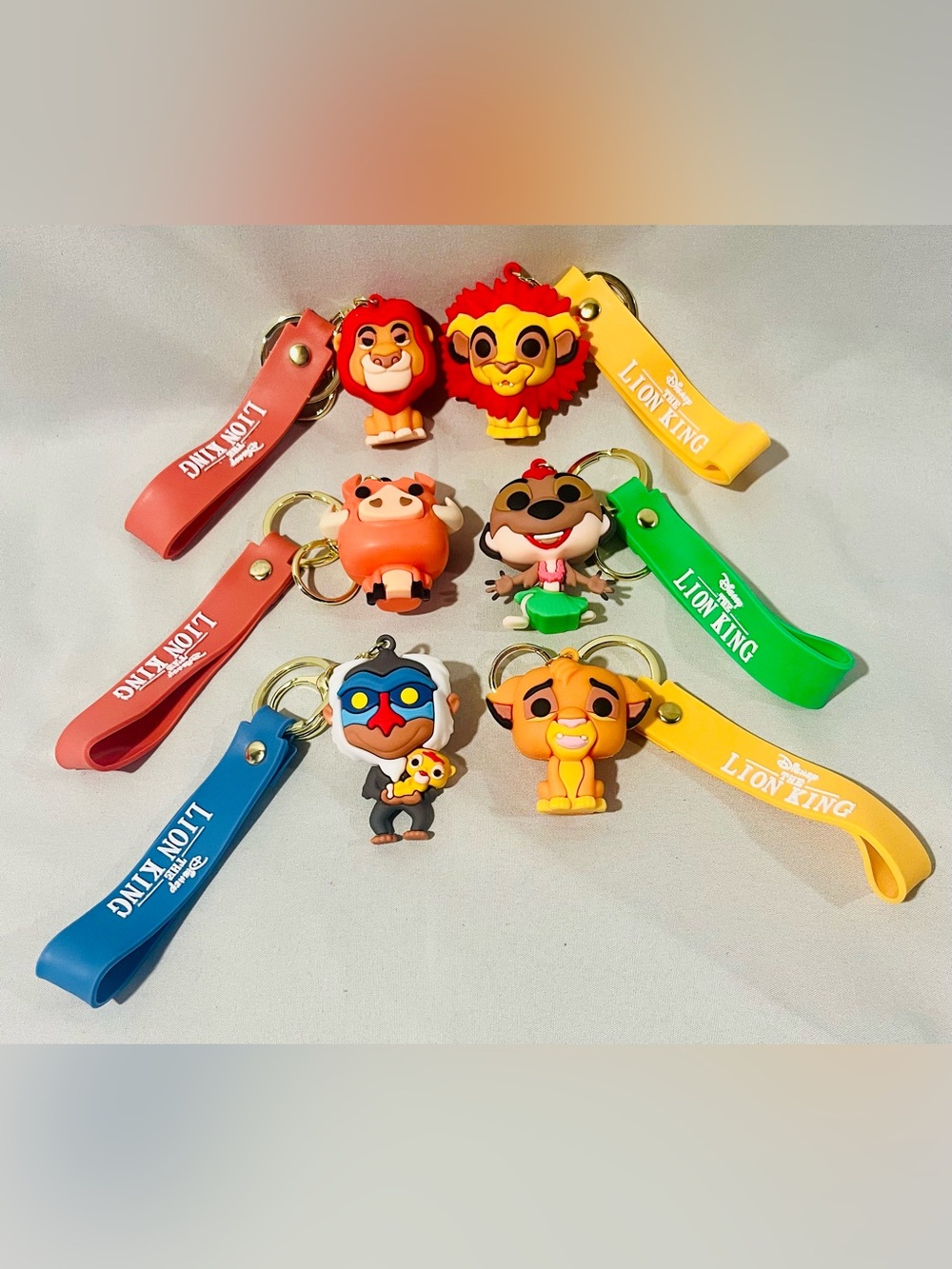 Disney The Lion King Silicone Keychain Set - 6 Pack (Multicolor)